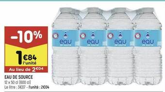 Eau de source
