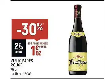 Spar Vieux papes rouge offre