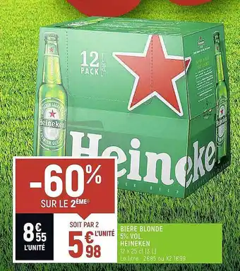 Spar Bière blonde 5% vol. heineken offre