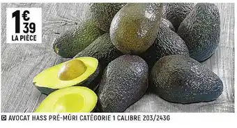 Spar Avocat hass pré-mûri catégorie 1 calibre 203-243g offre