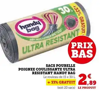 Sacs Poubelle Poignee Coulissante Ultra Resistant Handy Bag