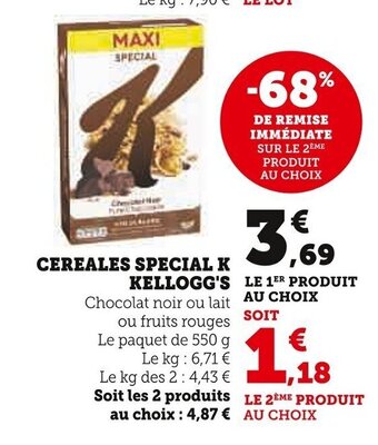 Super U Cereales Special K Kellogg's offre