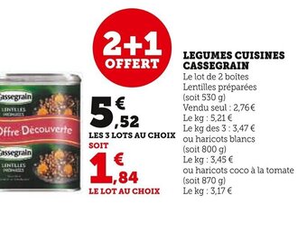 Super U Legumes Cuisines Cassegrain offre
