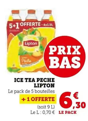 Super U Ice Tea Peche Lipton offre
