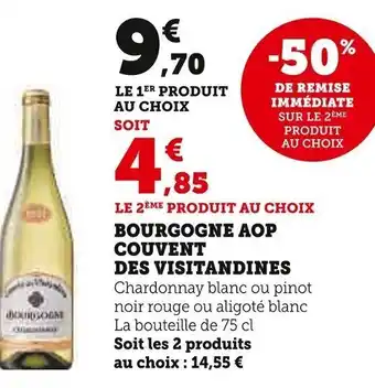 Super U Bourgogne AOP Couvent des Visitandines offre