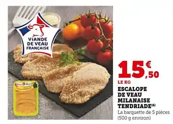Super U Escalope De Veau Milanaise Tendriade offre