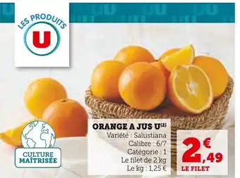 Super U Orange A Jus U offre