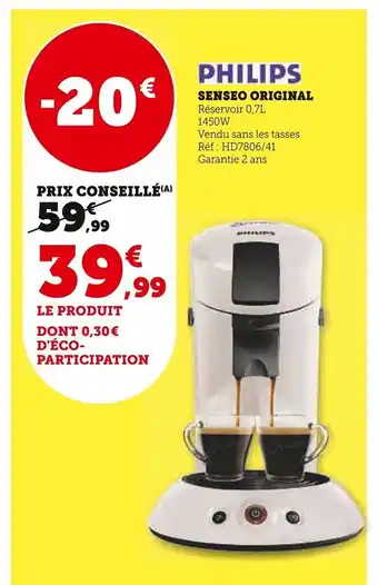 Super U Senseo Original offre