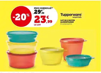 Super U Lot De 6 Boites Alimentaires offre