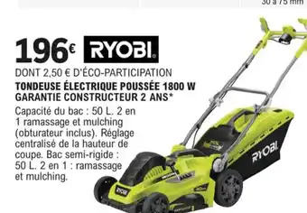 E.Leclerc Tondeuse électrique Pousée 1800 W offre