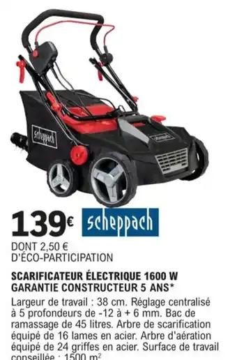 Scarificateur Ălectrique 1600W