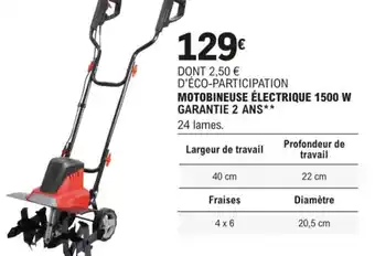Motobineuse électrique 1500 W
