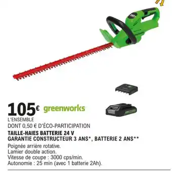 E.Leclerc Taille-Haies Batterie 24 V offre