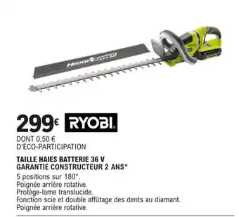 E.Leclerc Taille Haies batterie 36 V offre