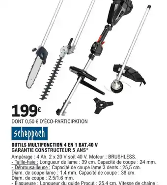 E.Leclerc Outils Multifonction 4 en 1 Bat. 40 V offre