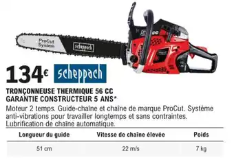 E.Leclerc Tronconneuse Termique 56 CC offre
