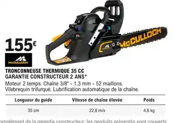 E.Leclerc Tronconneuse Thermique 35 CC offre