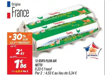 Netto 12 Œufs Plein Air Netto offre