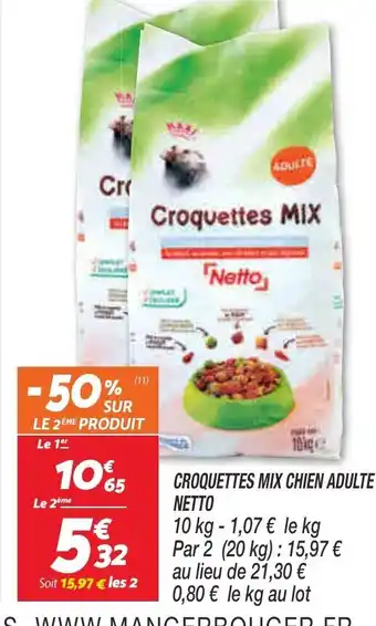 Netto Croquettes Mix Chien Adulte Neto offre