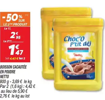 Netto Boisson cacaotée En Poudre Netto offre