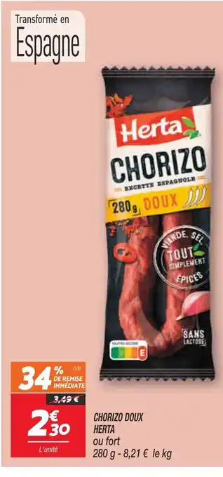 Netto Chorizo Doux Herta offre