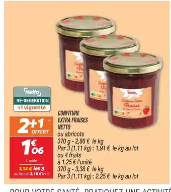 Netto Confiture Extra Fraisse Netto offre