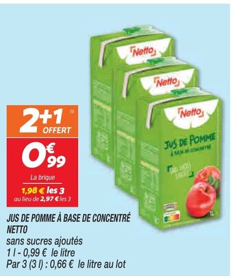 Netto Jus De Pomme A Base De Concentré Netto offre
