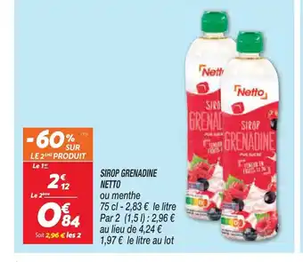 Netto Sirop Grenadine Netto offre