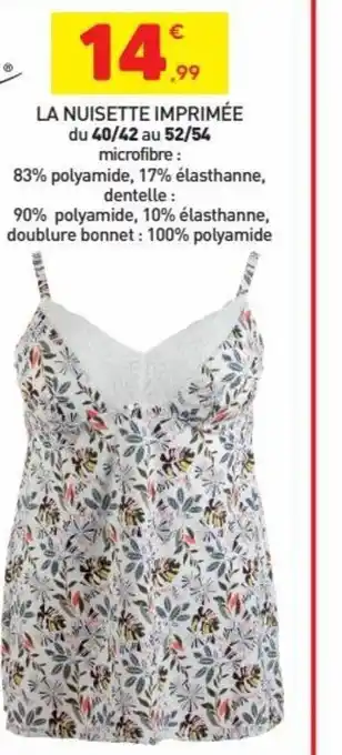 Stokomani La Nuisette Imprimée offre