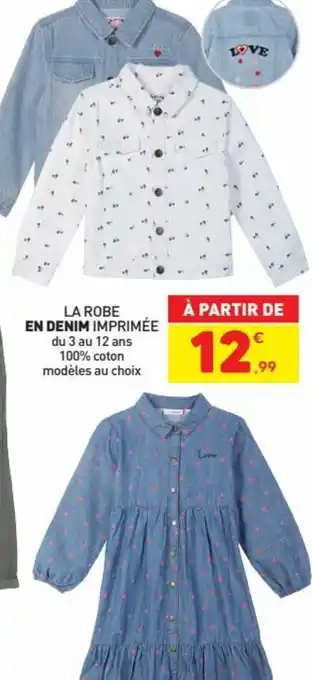 Stokomani La Robe En Denim Imprimée offre