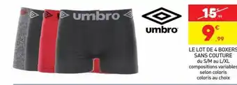 Stokomani Le Lot De 4 Boxer Sans Coutre offre