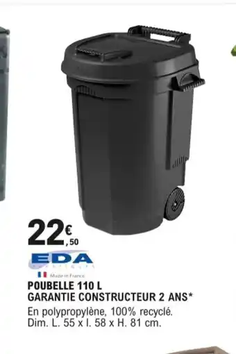 E.Leclerc Poubelle 110L offre