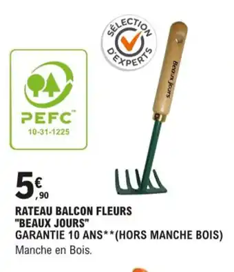 E.Leclerc Rateau Balcon Fleurs Beaux Jours offre