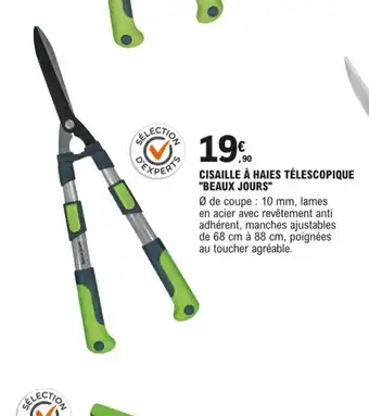 E.Leclerc Cisaille a Haies Telescopique Beaux jours offre