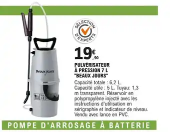 E.Leclerc Pulvérisateur à Pression 7L Beaux Jours offre
