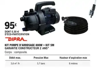 E.Leclerc Kit Pompe d'Arrosage 800w +Kit 5m offre