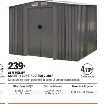 E.Leclerc Abri Metal offre