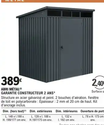 Abri Metal