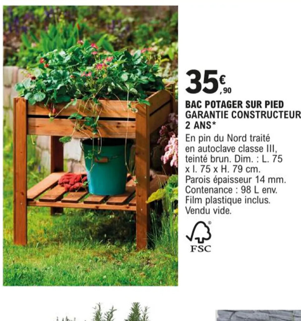 E.Leclerc Bac Potager sur Pied offre