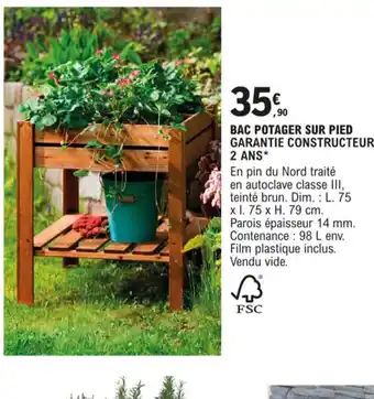 E.Leclerc Bac Potager sur Pied offre