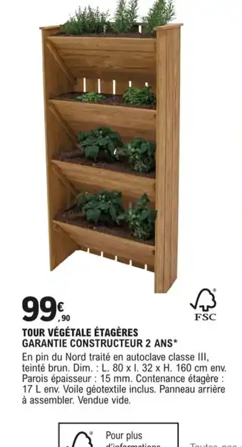Tour Vegetale étagères