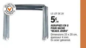 Agraphes En u Pour Bache Beaux Jours