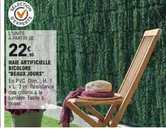Haie Artificielle bicolore Beaux Jours