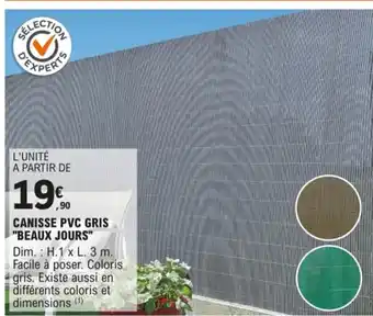 E.Leclerc Canise PVC Gris Beaux Jours offre
