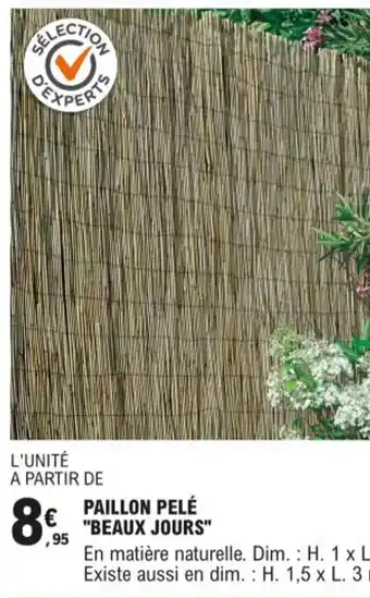 E.Leclerc Paillon Pele Beaux Jours offre