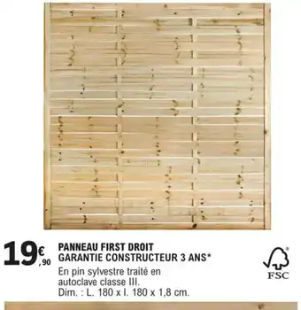E.Leclerc Panneau First Droit offre
