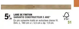 Lame de Finition