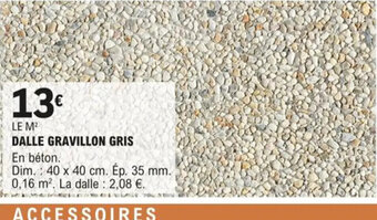 E.Leclerc Dalle Gravillon Gris offre