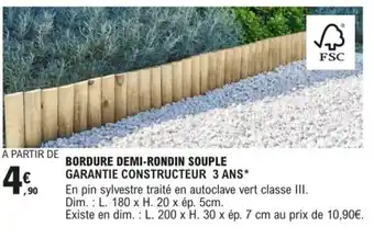E.Leclerc Bordure Demi-Rondin Souple offre