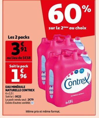 Auchan Eau Minerale Naturelle Contrex offre